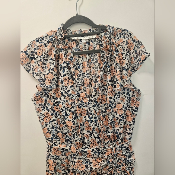 Veronica Beard Brynlee Ruched Floral Slit Dress - Picture 5 of 12